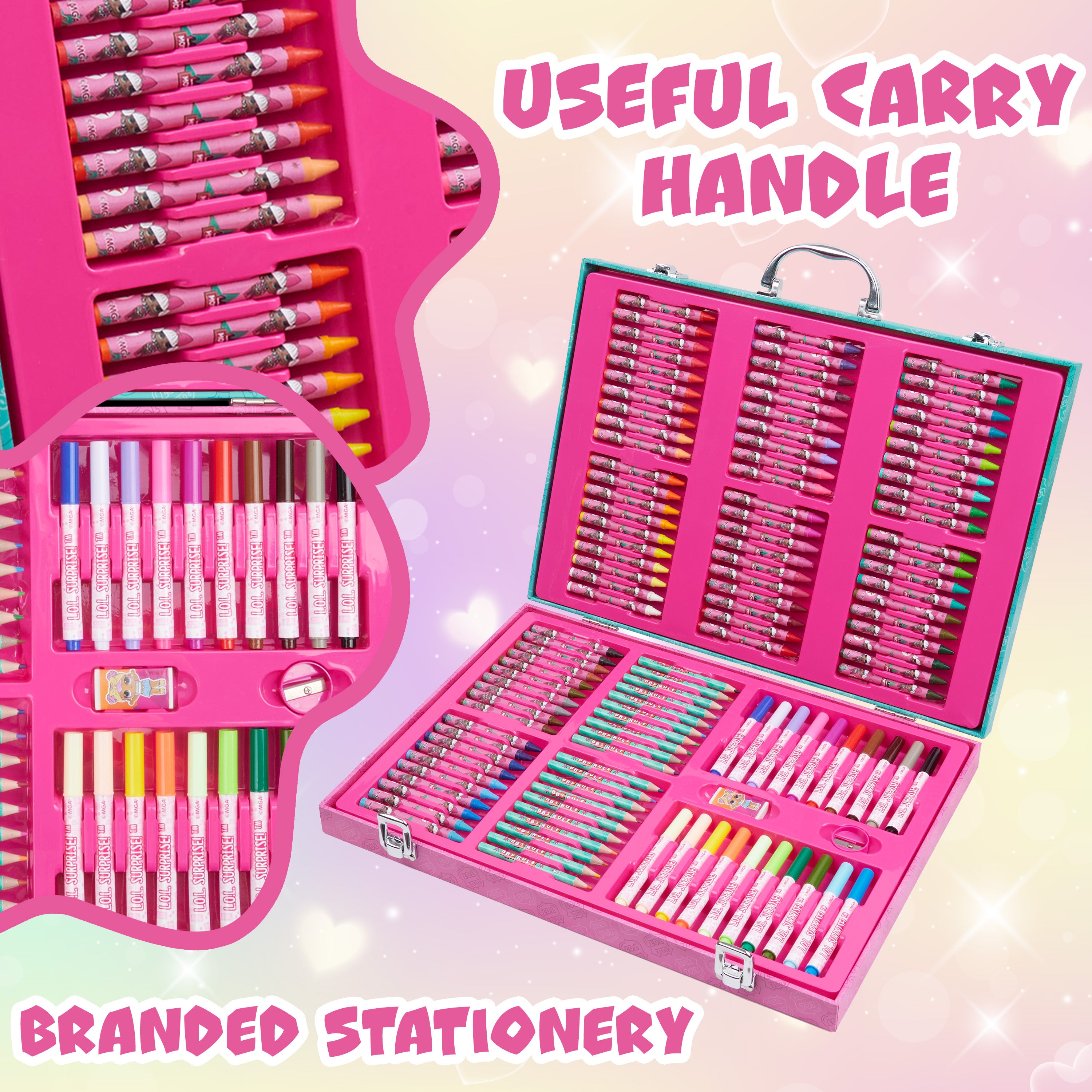 L.O.L. Surprise! Painting Art Set - Kids Colouring Sets -Pink 130 Pcs - Get Trend