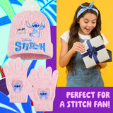 Disney Stitch Girls Winter Accessories Set for School or Travel - Stitch Gifts