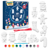 KreativeKraft Kids Paint Your Own Christmas Decorations Set - Painting Set (Set of 10) - Get Trend