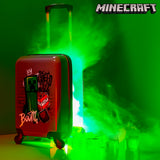 Minecraft Carry On Suitcase for Kids, Creeper Cabin Bag with Wheels - Get Trend