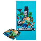 Minecraft Beach Towel for Kids, 100% Cotton Quick Dry Swimming Towel 70 x 140cm