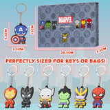 Marvel Keyrings - Avengers Keyrings 7 Pack Mini Figures Keyrings for Kids Avengers Gifts - Get Trend