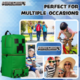 Minecraft Children's Backpacks for Boys, Creeper Green Rucksack - Get Trend