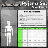 Minecraft Boys Short Pyjamas Set Breathable 2 Piece Loungewear Set - Get Trend