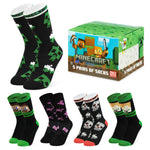 Minecraft Boys Socks  5 Pack - Cotton-Rich Socks - Get Trend