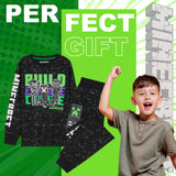 Minecraft Boys Pyjama Set, T-Shirt and Bottoms Set for Boys - Get Trend