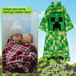 Minecraft Wearable Blanket for Kids and Teenagers - Green - Get Trend