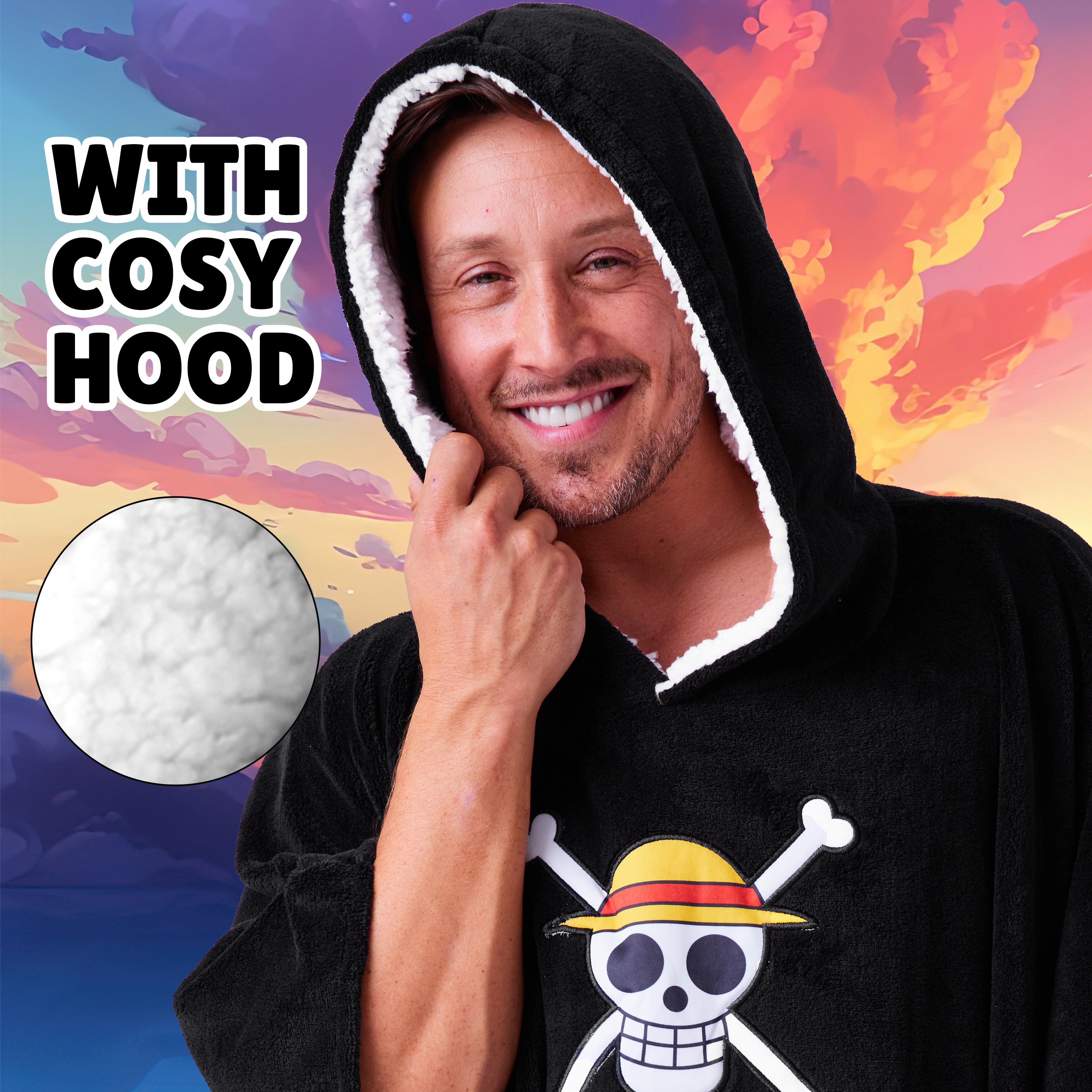 One Piece Hoodie Blanket for Adults and Teenagers - Get Trend