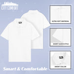 CityComfort White Polo Shirt Boys and Girls, Plain Short Sleeve T Shirt - Get Trend