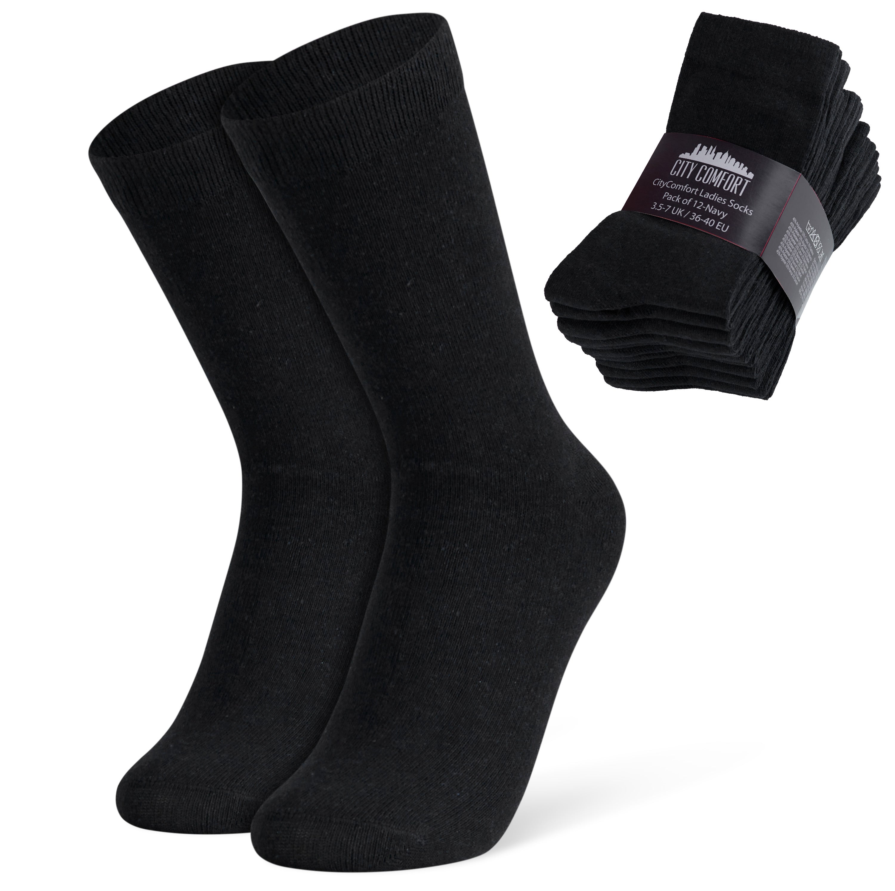 CityComfort Calf Socks for Women and Teenagers - Pack of 12 - Get Trend