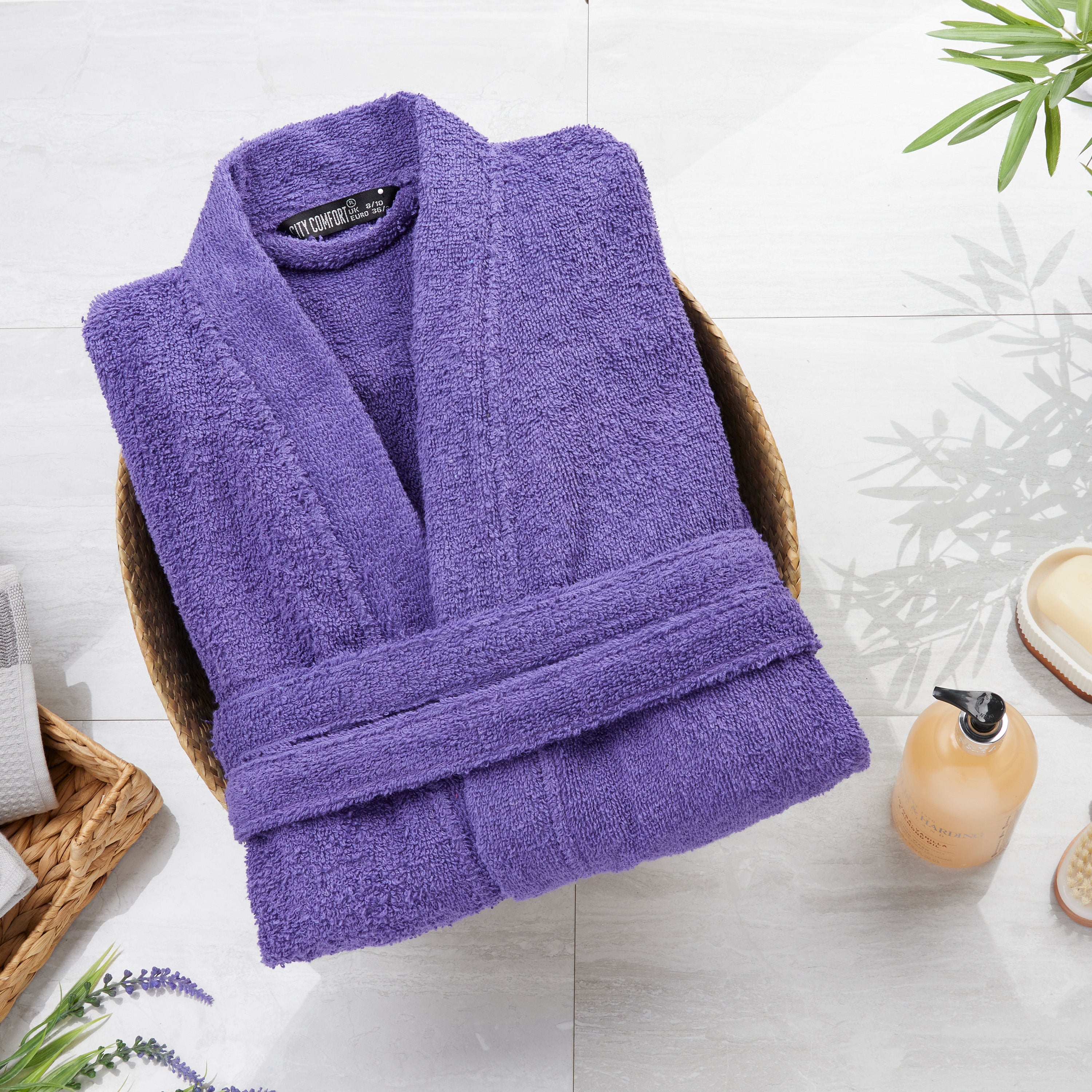 Bath Robes for Women - Absorbent Cotton Terry Towelling Bathrobe - Get Trend