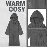 Hooded Bath Robes for Women - Absorbent Cotton Terry Towelling Bathrobe - Get Trend