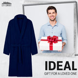 Bath Robes for Men - Absorbent Cotton Terry Towelling Bathrobe - Get Trend