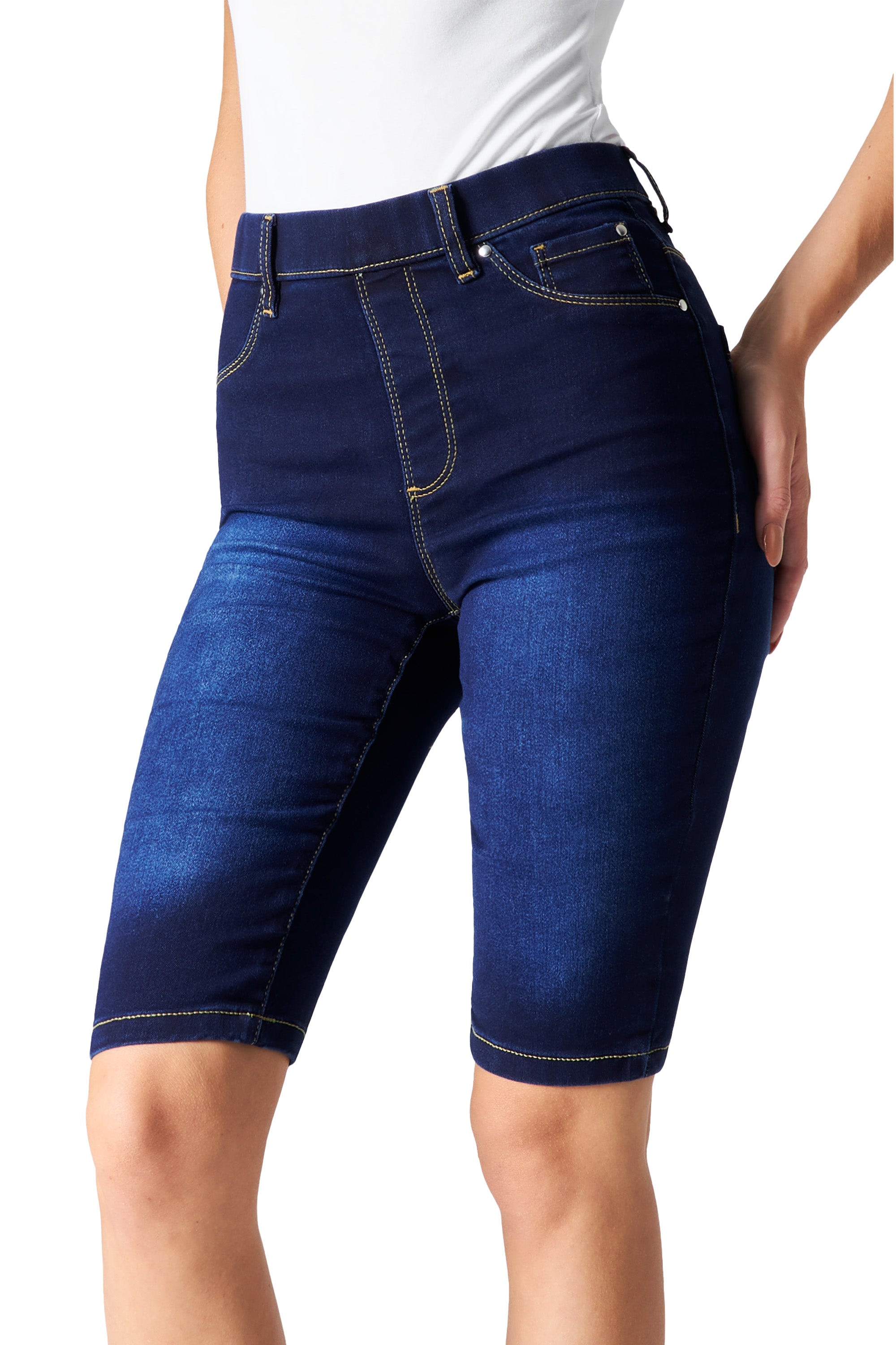 CityComfort Shorts - Jegging Denim Shorts for Women Knee Length - Get Trend