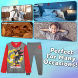 SONIC THE HEDGEHOG, Shadow Boys Long Sleeve Pyjama Set, Cosy Nightwear Soft PJs Loungewear Sleepwear, Gaming Gifts for Boys