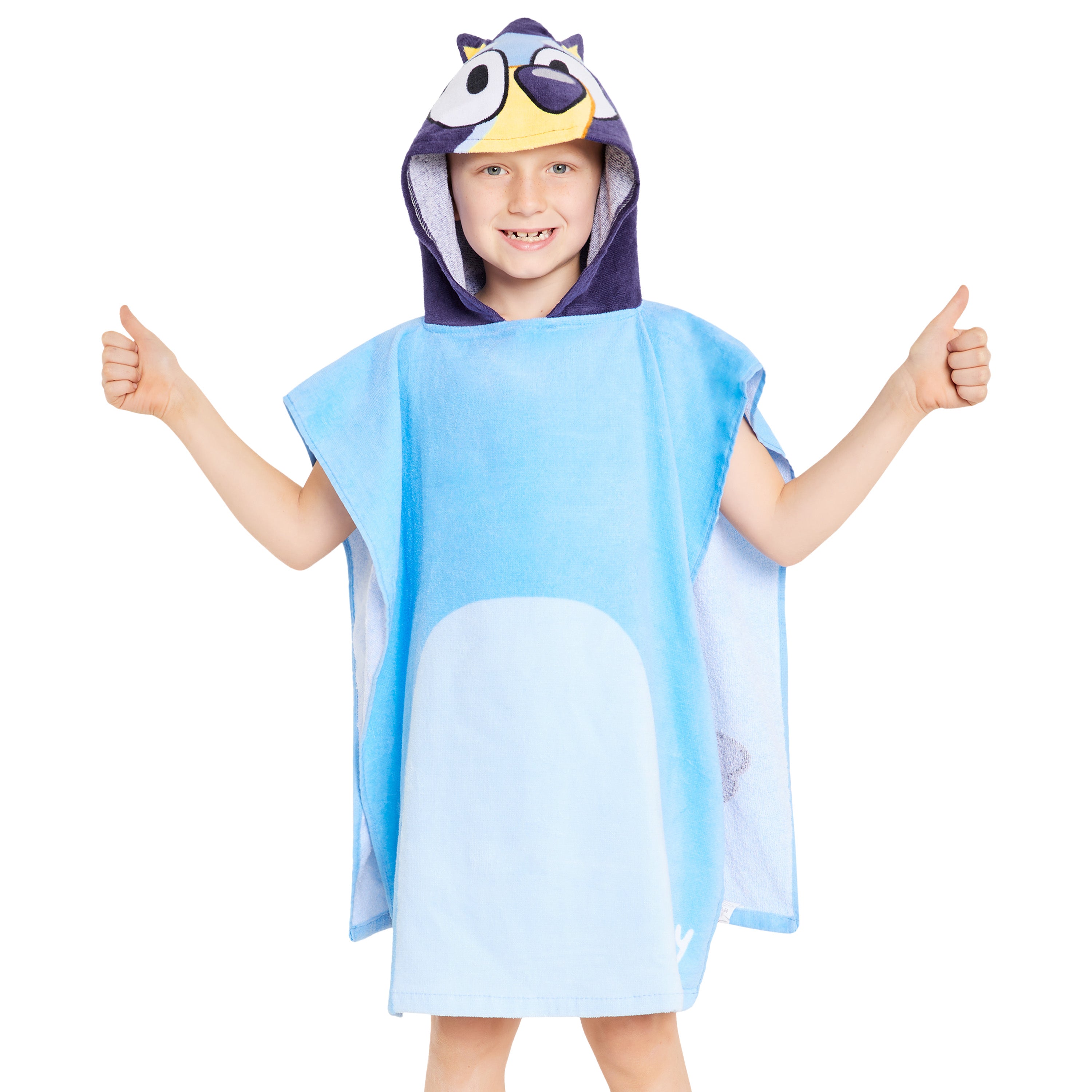 Bluey Towelling Poncho - Hooded Dry Robe for Kids, Beach Poncho - Get Trend