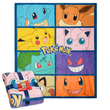 Pokemon Soft Fleece Bed Blanket, Warm Bed Throw 150 x 130cm for Sofa Cosy Bedroom Accessories Sleepover, Anime Gifts for Kids