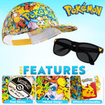 Pokemon Baseball Cap & Sunglasses Set for Kids, Summer Accessories for Kids - Get Trend