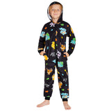 Pokemon Fleece Onesie for Boys  - Black AOP Comfy Loungewear - Get Trend