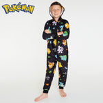 Pokemon Fleece Onesie for Boys  - Black AOP Comfy Loungewear - Get Trend