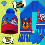 Paw Patrol Boys Winter Accessories Set, Beanie Scarf Gloves - Gifts for Boys