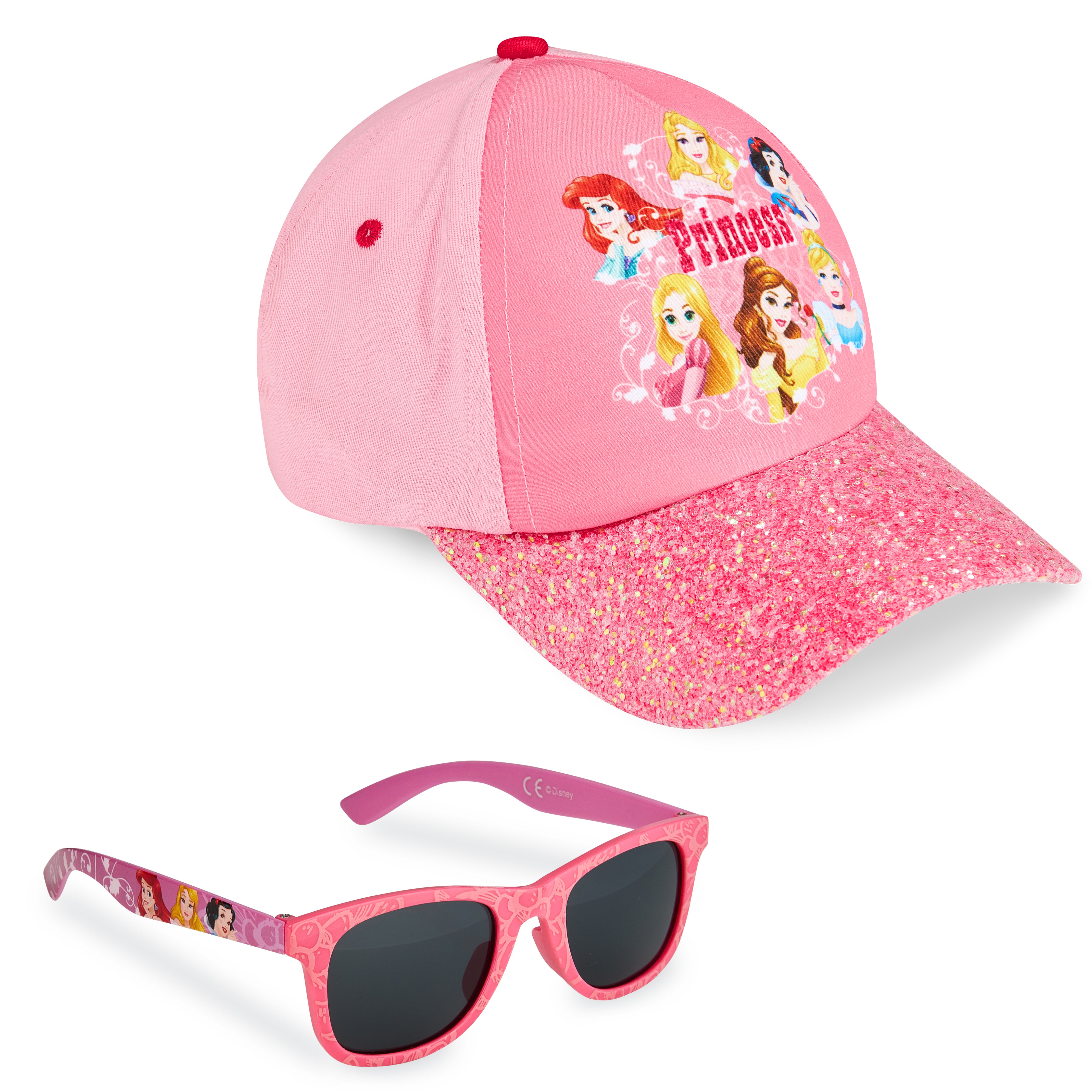 Disney Princess Baseball Cap & Kids Sunglasses, Girls Sun Hat & Sunglasses - Get Trend