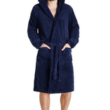 CityComfort Mens Dressing Gown, Shawl Collar or Hooded Bathrobe Super Soft Fleece Cosy Loungewear Adults Teens - Gifts for Him