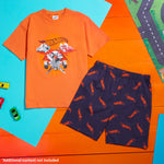 Hot Wheels Boys Short Pyjamas Set, Cotton 2 Piece Loungewear Set - Orange/Navy - Get Trend