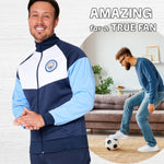 Manchester City F.C. Mens Zip Up Track Jacket with Pockets - Get Trend