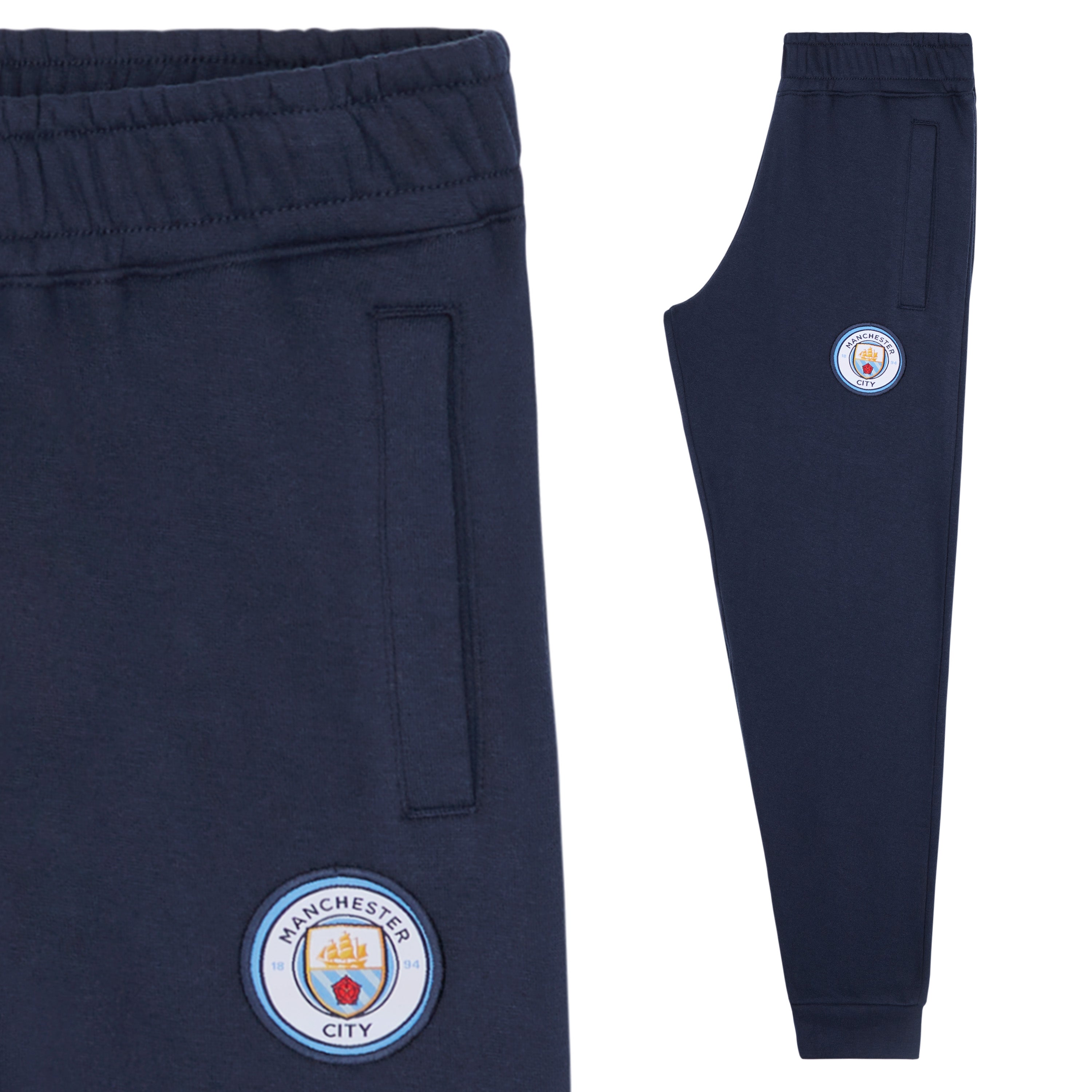 Manchester City F.C. Boys Sweatpants with 2 Pockets Cuffed Ankles - Get Trend