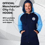 Manchester City F.C. Mens Zip Up Hoodie with Pockets - Get Trend