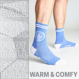 Manchester City F.C. Men 2-Pack Calf Length Socks with Mini Football, Breathable & Comfy