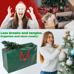 Christmas Tree Storage Bag - Zipped Christmas Storage Tree Bag  - Green 120 cm - Get Trend