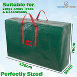 Christmas Tree Storage Bag - Zipped Christmas Storage Tree Bag  - Green 120 cm - Get Trend