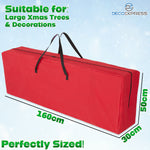 Christmas Tree Storage Bag - Zipped Christmas Storage Tree Bag - Red 160 cm - Get Trend