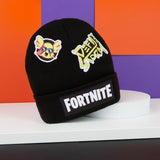 Fortnite Boys and Teenagers Beanie Hat, Warm Cosy Knitted Winter Hat Winter Accessories - Gifts for Gamers Black