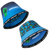 Minecraft Boys Bucket Hat, Sun Hat for Kids Beach Summer Holiday Essentials