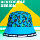 Minecraft Boys Bucket Hat, Sun Hat for Kids Beach Summer Holiday Essentials