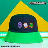 Minecraft Boys Bucket Hat, Sun Hat for Kids Beach Summer Holiday Essentials