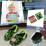 Minecraft Boys Winter Clogs Fleece Lining & Charms, Kids Teens