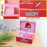 Peanuts Snoopy Musical Jewellery Box for Girls with Compartments - Girls Gifts