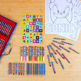 SONIC THE HEDGEHOG Art Set for Kids with 137 Pcs, Art Supplies - Gifts for Boys