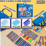 SONIC THE HEDGEHOG Art Set for Kids with 137 Pcs, Art Supplies - Gifts for Boys