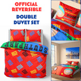 South Park Bedding Set Duvet Cover & Pillowcase for Men Bedroom Accessories Single or Double Duvet, Gifts for Him (Multi Double)