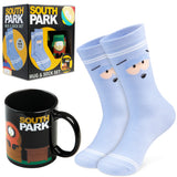 South Park Mug and Socks Gift Set, Calf Socks and 330ml Ceramic Coffee & Tea Mug