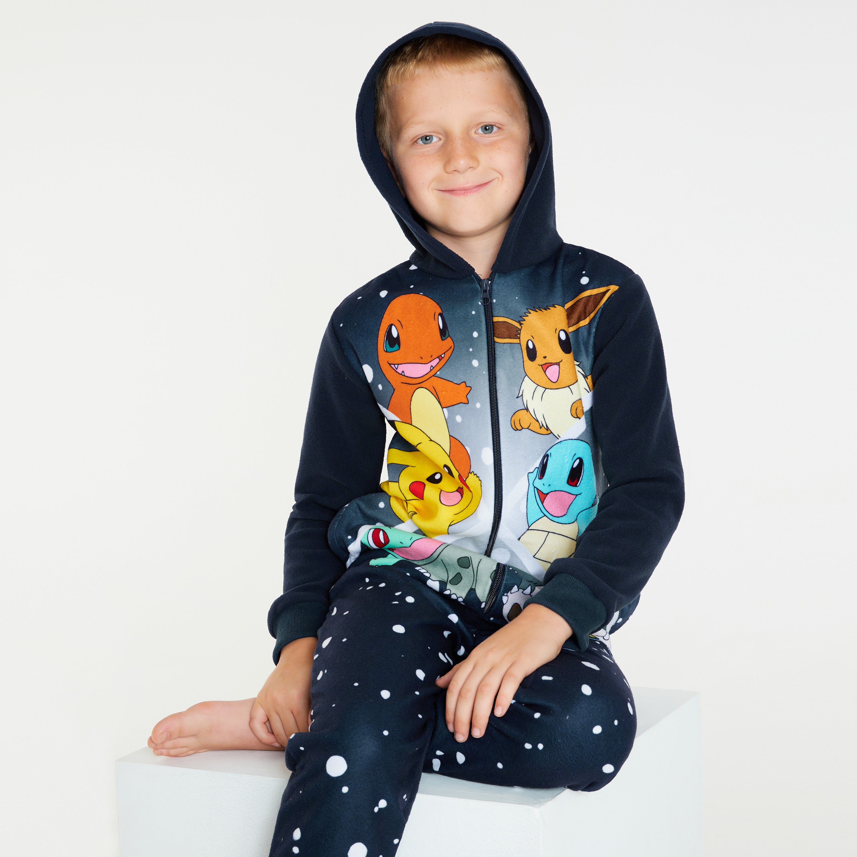 Pokemon Fleece Onesie for Boys  - Multicolored Comfy Loungewear - Get Trend