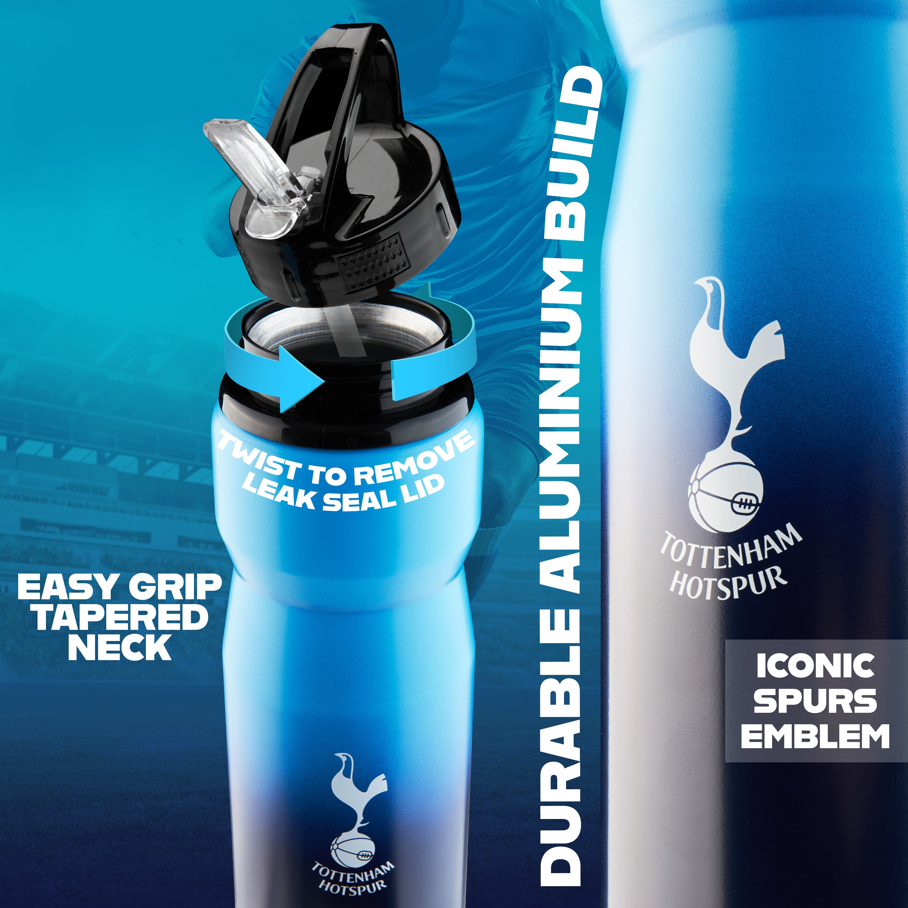 Tottenham Hotspur FC Water Bottle with Straw - Metal Water Bottle for Football Fans - Get Trend