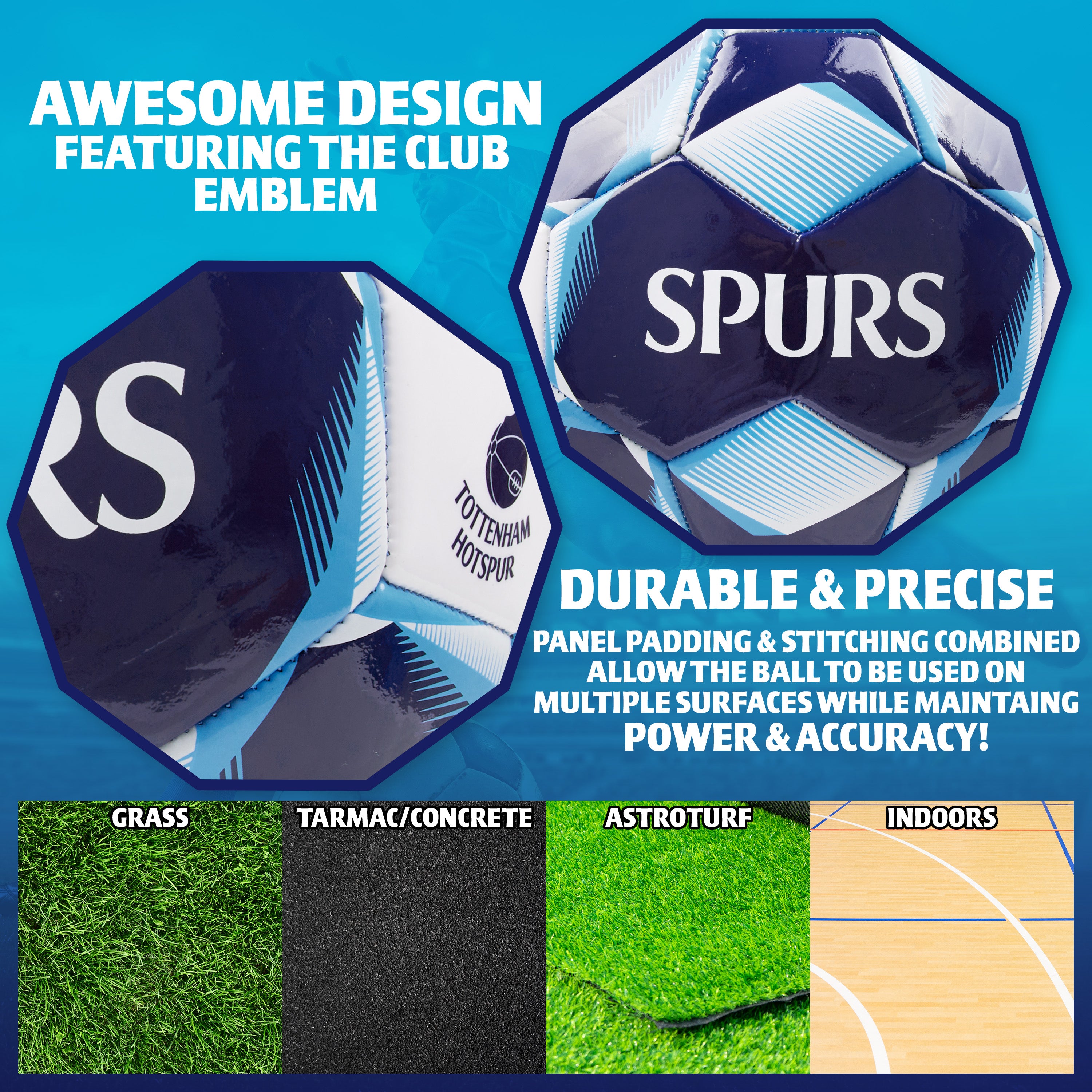 Tottenham Hotspur F.C. Football Soccer Ball for Adults & Teenagers - Size 4 - Get Trend