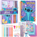 Disney Stitch DIY Journal Kit for Kids Teens A5 Diary Art Supplies Stickers Sticky Notes Keyring Coloured Pens Arts and Crafts Stitch Gifts