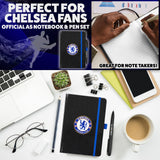 Chelsea F.C. Supporters' Gear Stationery Set A4 Notebook & Pen Gifts